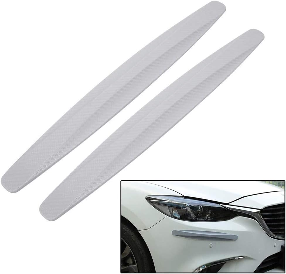 White Pack of 2 Rubber Bumper Protector Corner Guard Trim Cover B21890