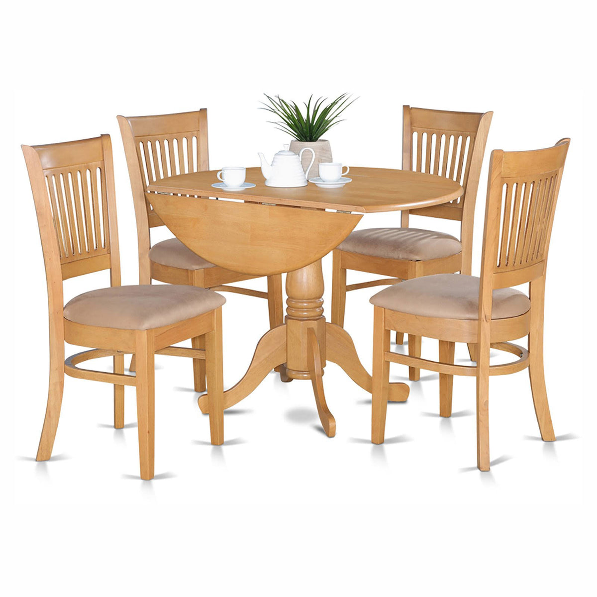 5-Piece Kitchen Table Set, Oak Finish K8533