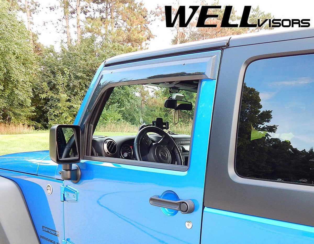 Side Window Visors Rain Guards for Jeep Wrangler JK 2 Door H87993