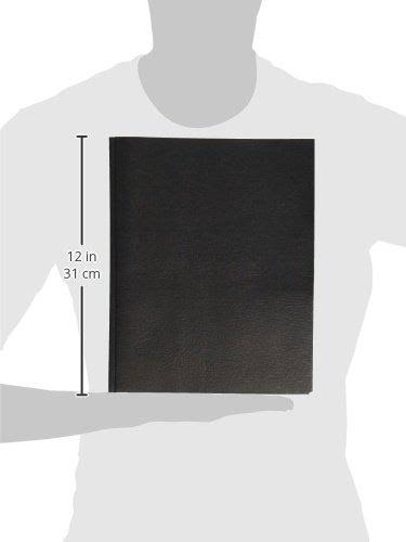 Black Embossed 2-Pocket Folders with Prongs, 25/Box F505