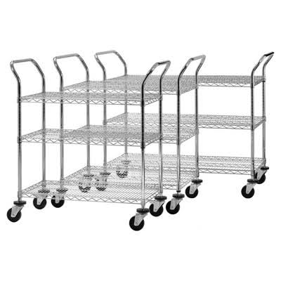 Chrome Wire Shelf Cart E541