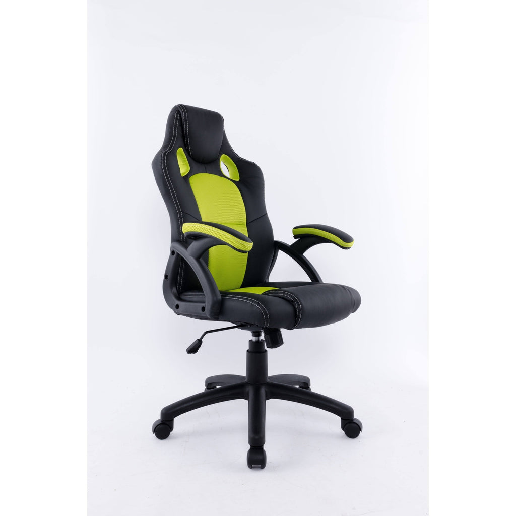 Ergonomic High-Back Executive Office Chair in Black Green M2620