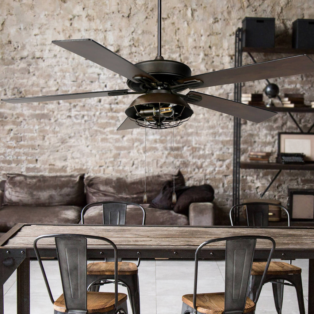 Farmhouse Lantern LED Ceiling Fan A53977
