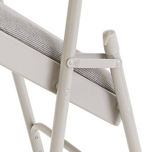 Steel Frame Upholstered Folding Chair with Triple Brace N424