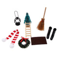 8 Mini House Christmas Decoration Set J220