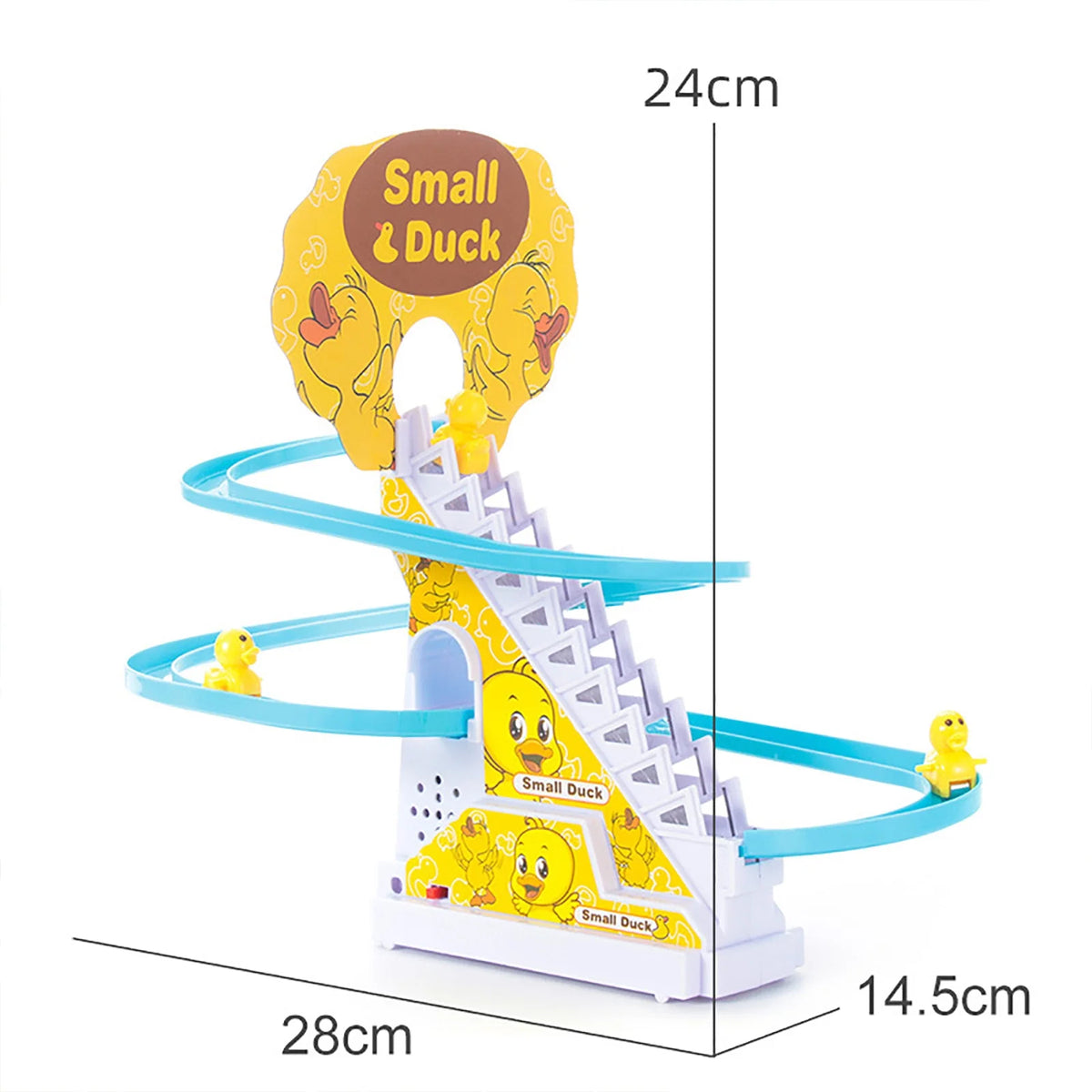 Electric Duck Roller Coaster Toy Climbing Stairs Slide Set Q240452