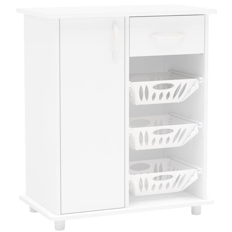 White Compact Kitchen Storage Cabinet B7799