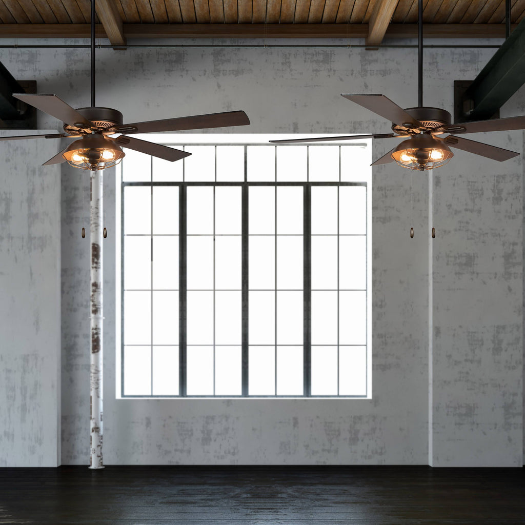 Farmhouse Lantern LED Ceiling Fan A53977