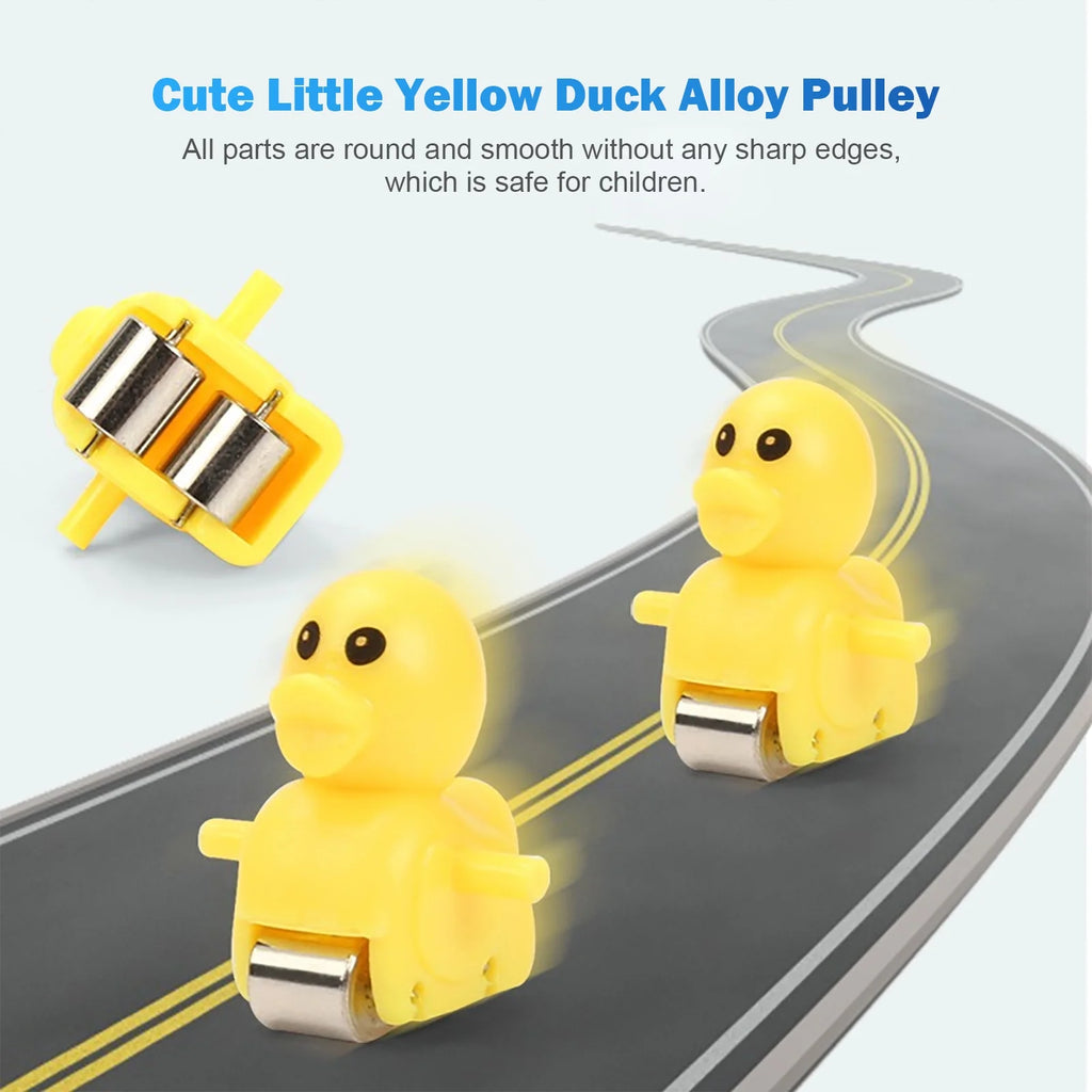 Electric Duck Roller Coaster Toy Climbing Stairs Slide Set Q240452