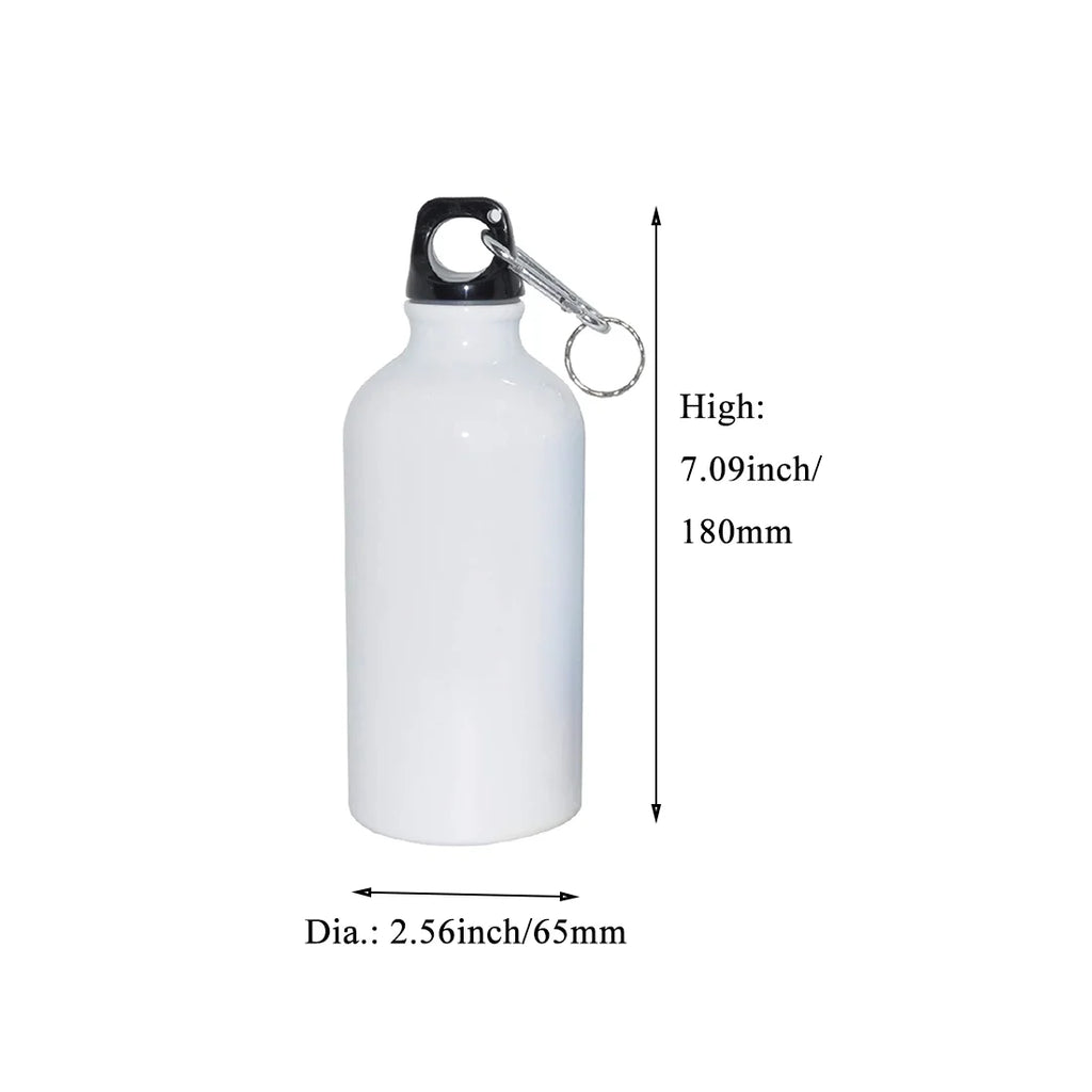 50pcs 500ml Aluminium Water Bottle White W6790