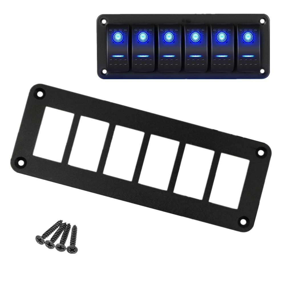 Rocker Switch Panel Housing Holder with Screws (6way) Pack of 2 E2885