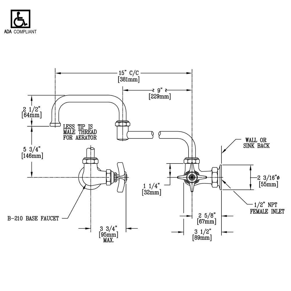 Brass Single-Hole Faucet S596342