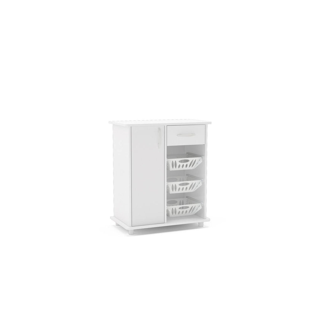 White Compact Kitchen Storage Cabinet B7799