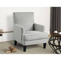 Light Gray Linen Blend Armchair C9371