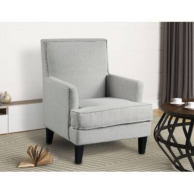 Light Gray Linen Blend Armchair C9371