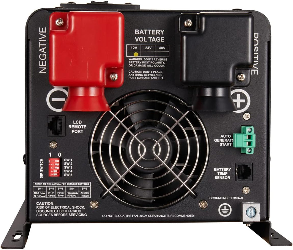 4000W 12V Pure Sine Wave Inverter Charger, 120V AC, 90A Battery Charger Z507