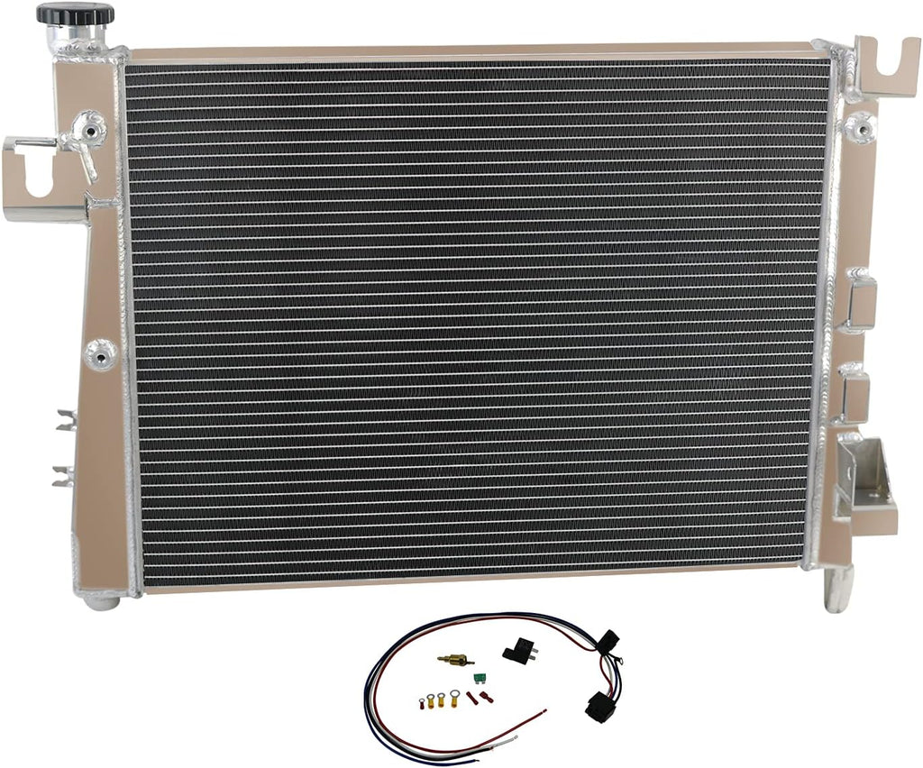 Aluminum Radiator with Shroud Fan and Thermostat Relay Kits K32011