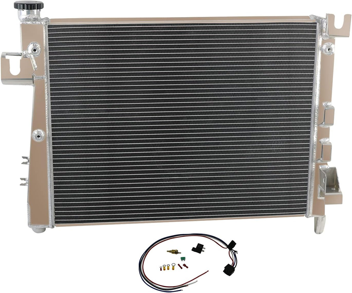 Aluminum Radiator with Shroud Fan and Thermostat Relay Kits K32011