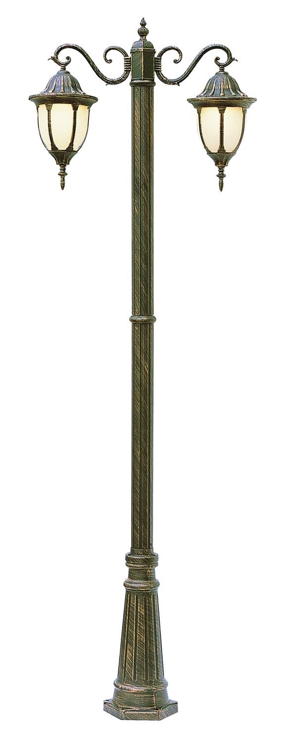 2-Light Pole Lantern, Swedish Iron D117200