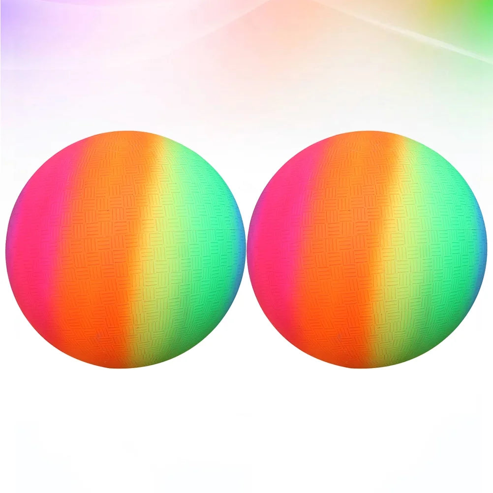Rainbow Inflatable Play Bouncy Pool Football Kickball Games Outdoor Rubber Backyard Kick D636