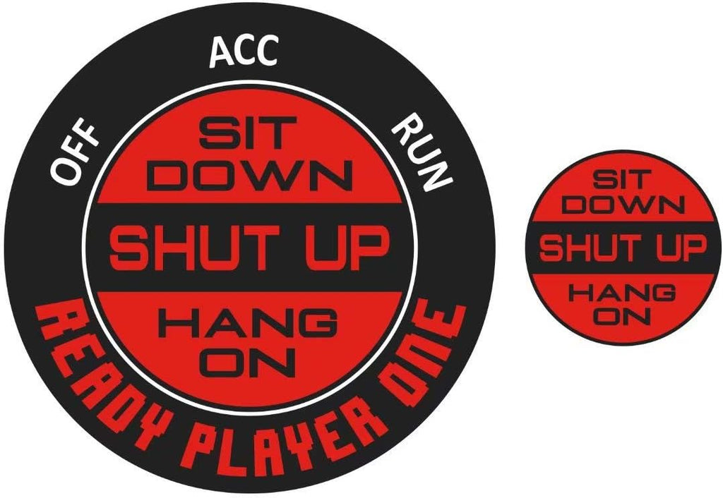 Engine Start Stop Button Overlay Ruby Red Sticker Emblem J29249