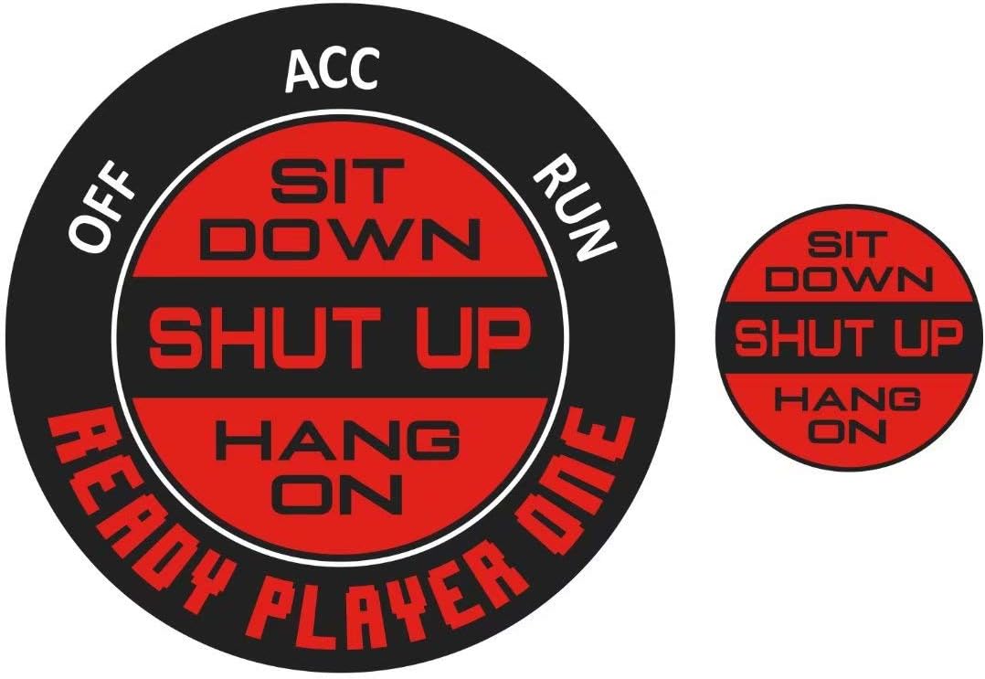 Engine Start Stop Button Overlay Ruby Red Sticker Emblem J29249