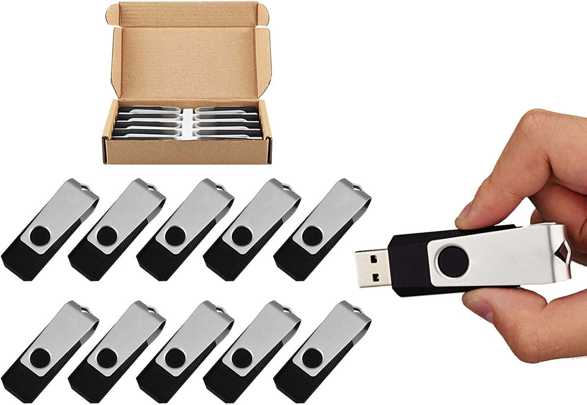 10 Pack 32GB USB 3.0 Flash Drives, Black F986