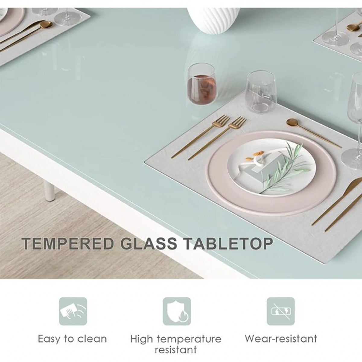 7 Piece Rectangle Dining Table Set U885833