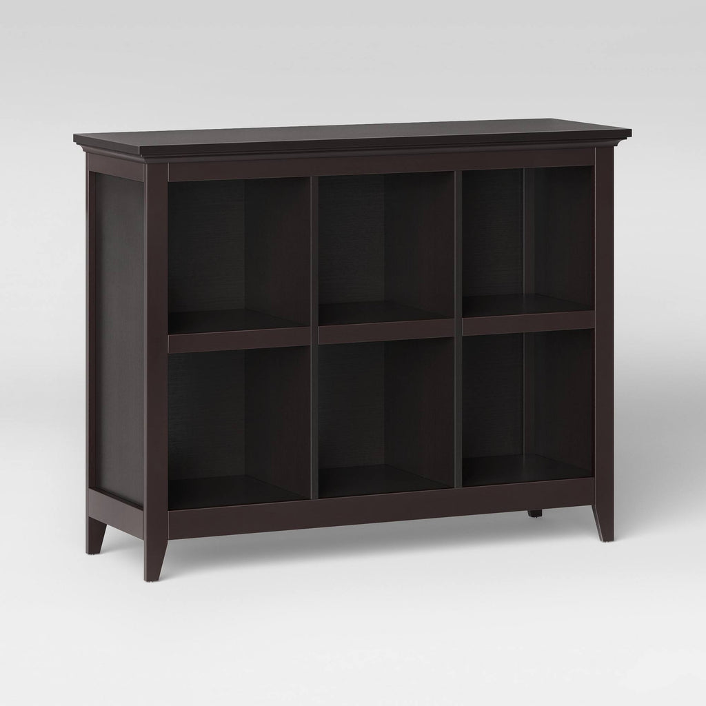 6 Bin Organizer Bookcase Espresso C55959