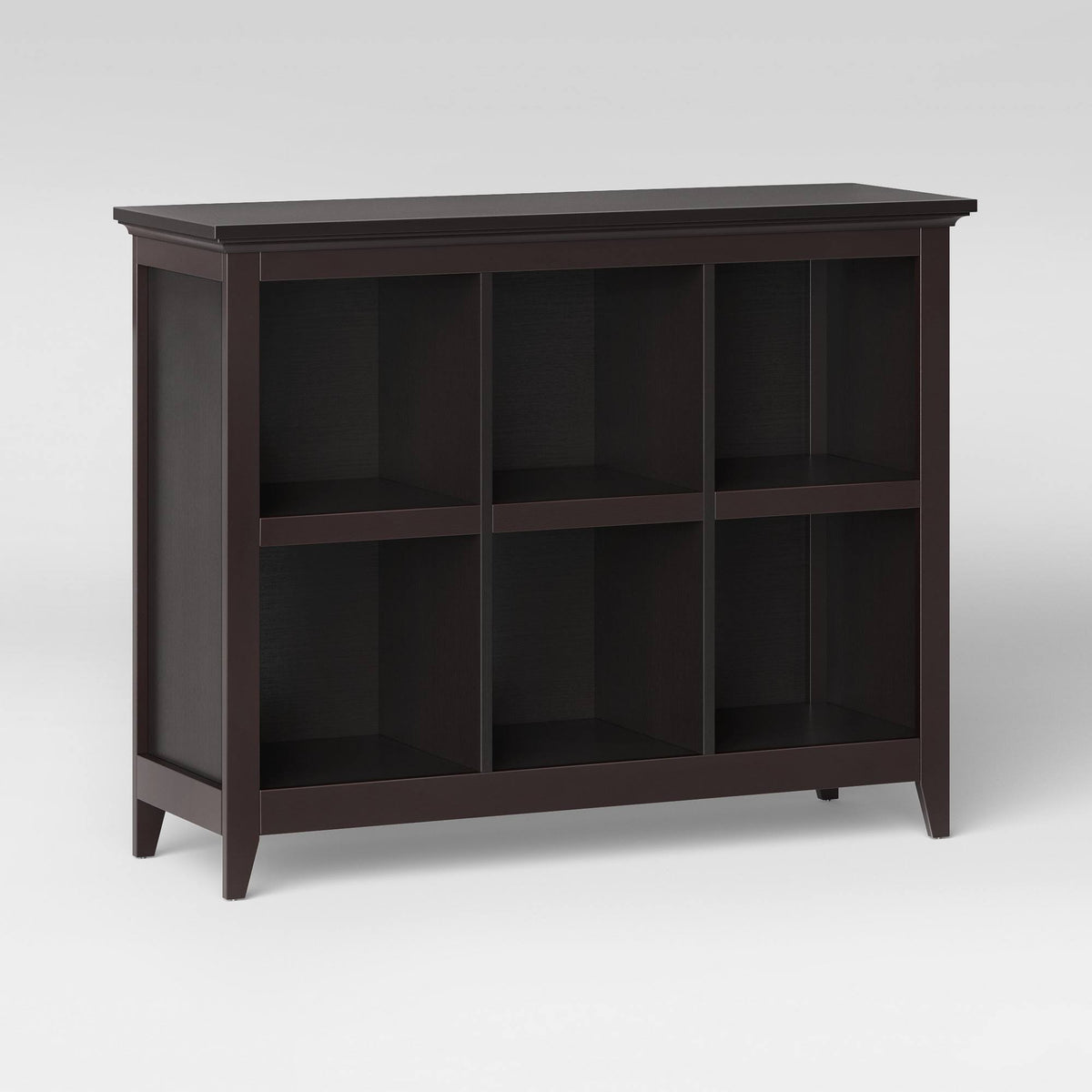 6 Bin Organizer Bookcase Espresso C55959