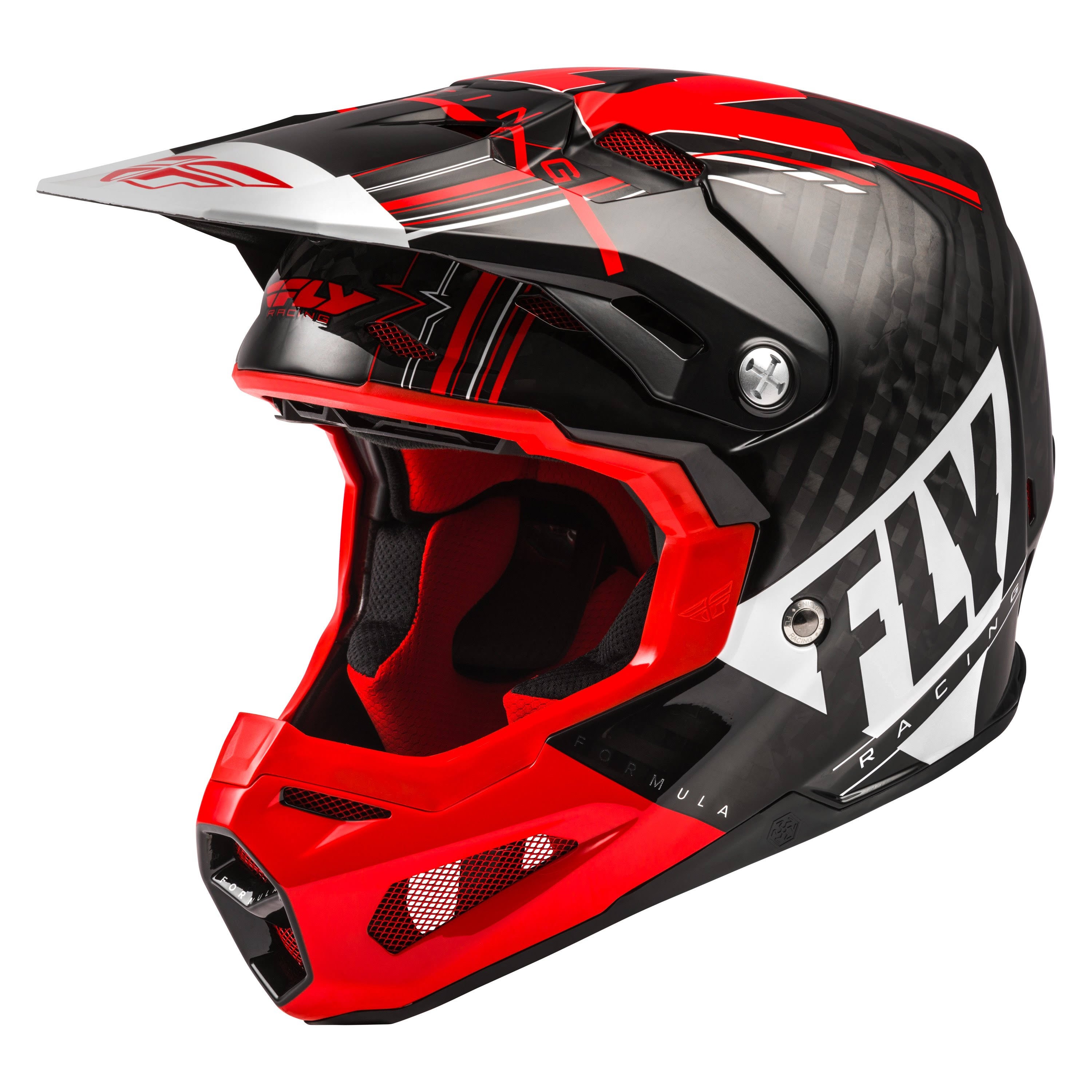 Red/White/Black Carbon Fiber Helmet W690