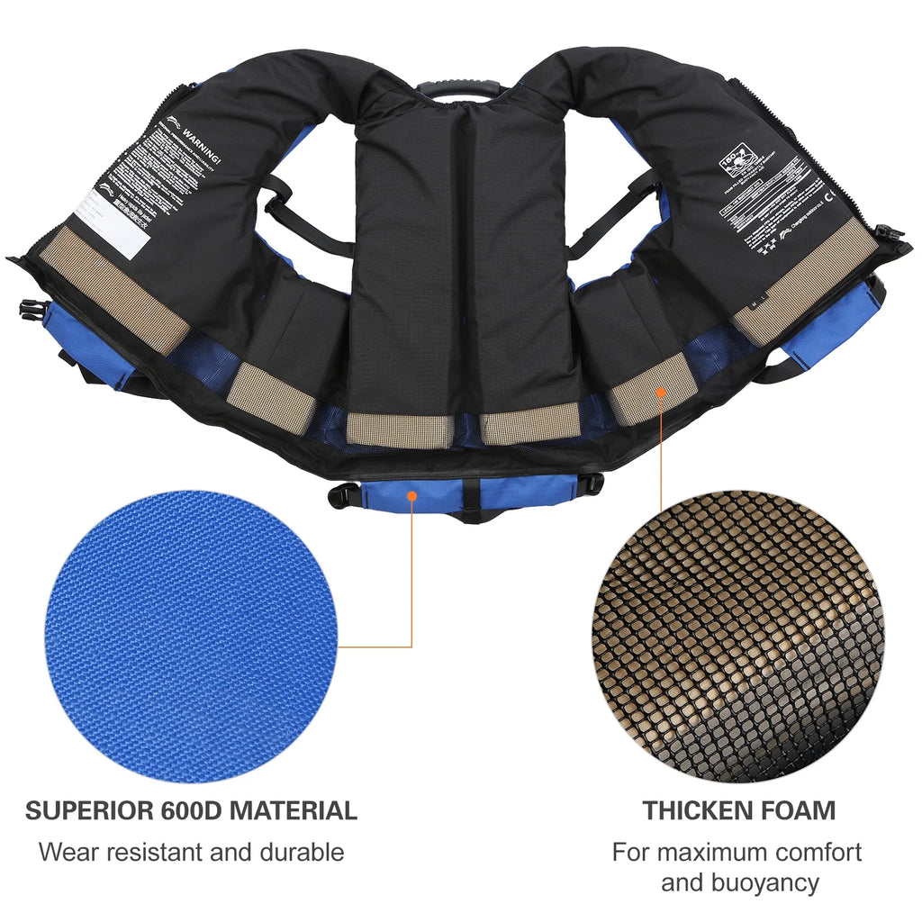 Adult Safety Float Suit for Water Sports Kayaking Fishing Surfing Canoeing Survival Jacket J328