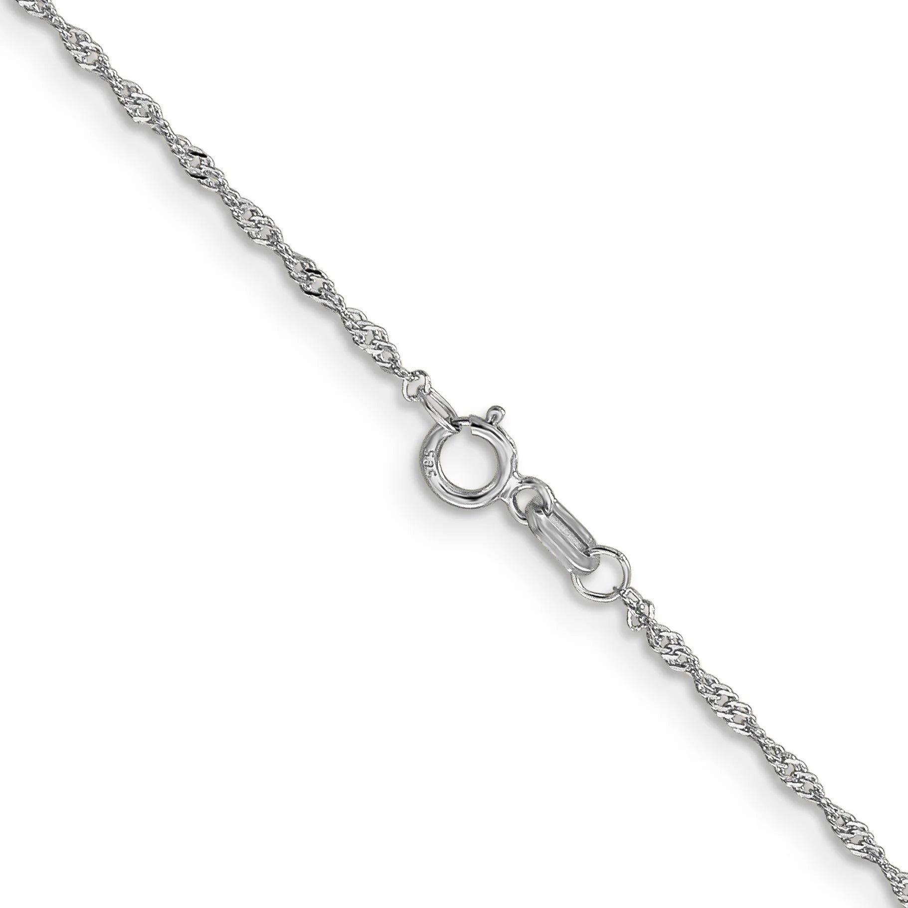 14K White Gold Ultra-thin Chain Necklace 24 Inches Y402