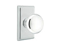 Passage Set with Rectangular Rosette Polished Chrome T3698