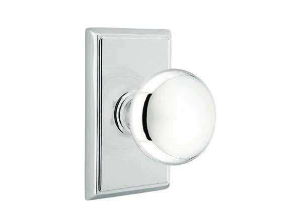 Passage Set with Rectangular Rosette Polished Chrome T3698