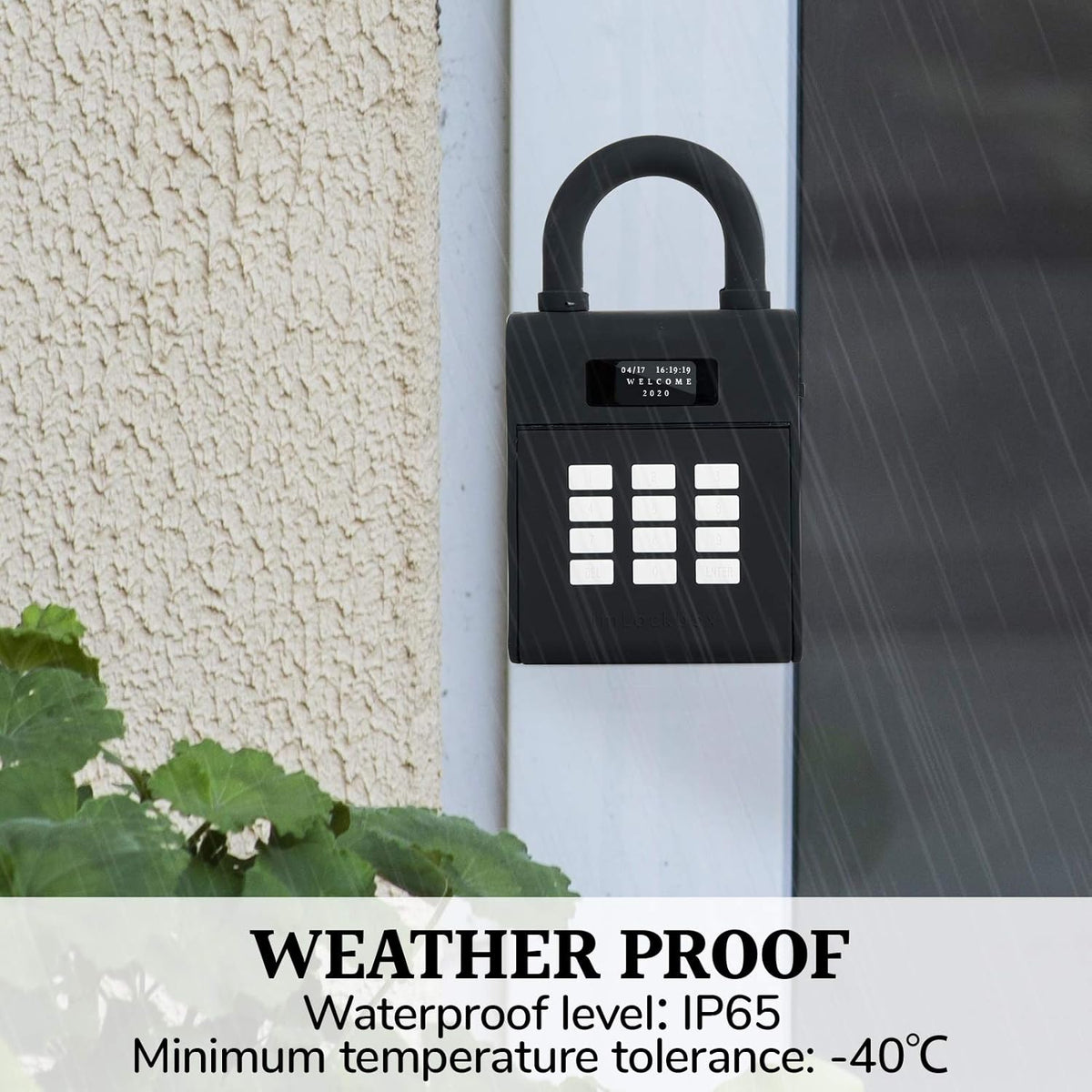 Black Bluetooth Smart Security Lock Box V3656