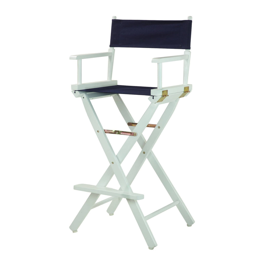 White Frame Gray Canvas Director's Chair G8038
