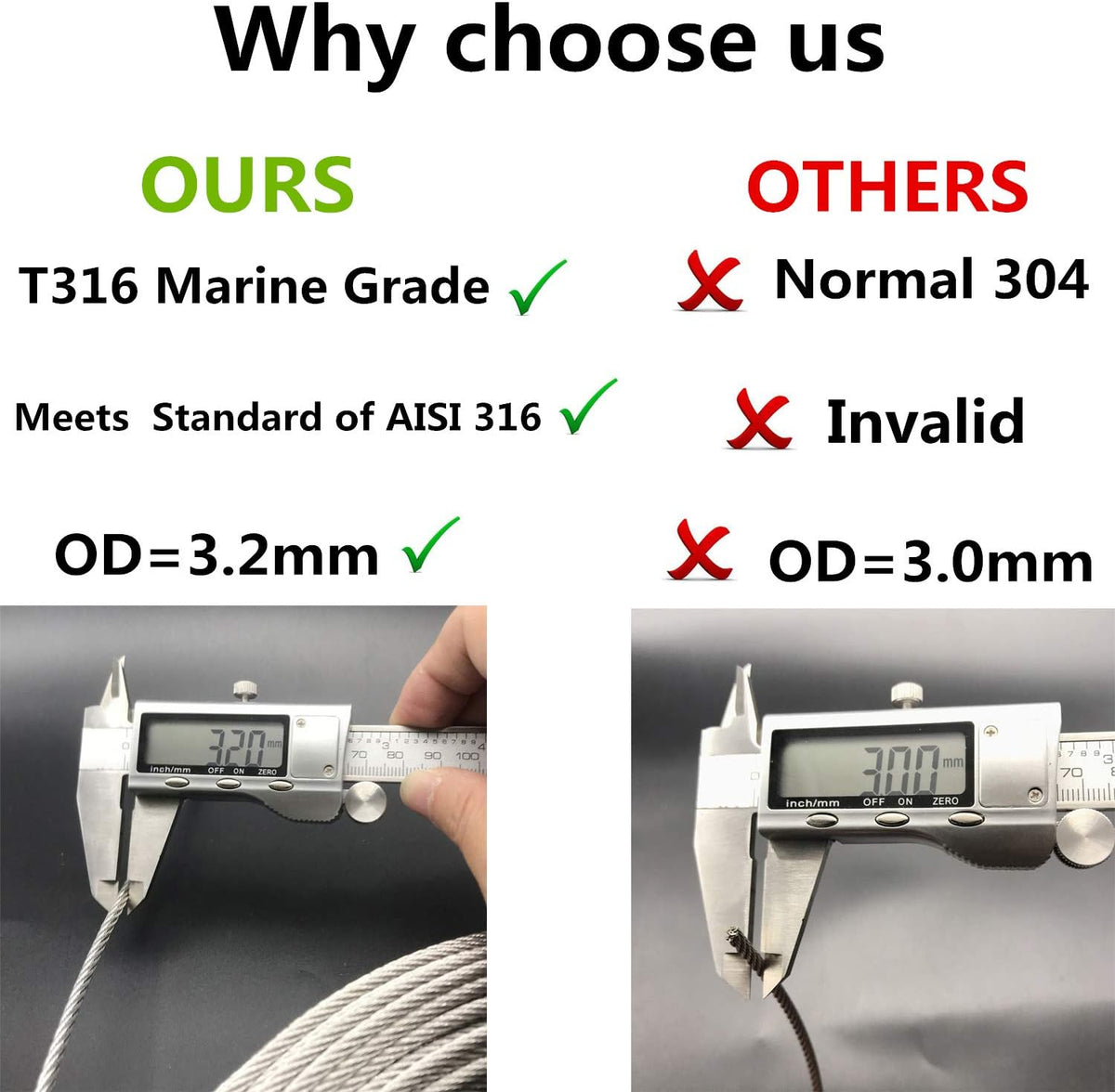 1/8 Stainless Steel Aircraft Wire Rope 500 Feet T 316 Marine Grade Cable Railing Kit K9429