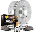 Carbon Fiber Ceramic Brake Pads and Drilled Slotted Brake Rotors H720