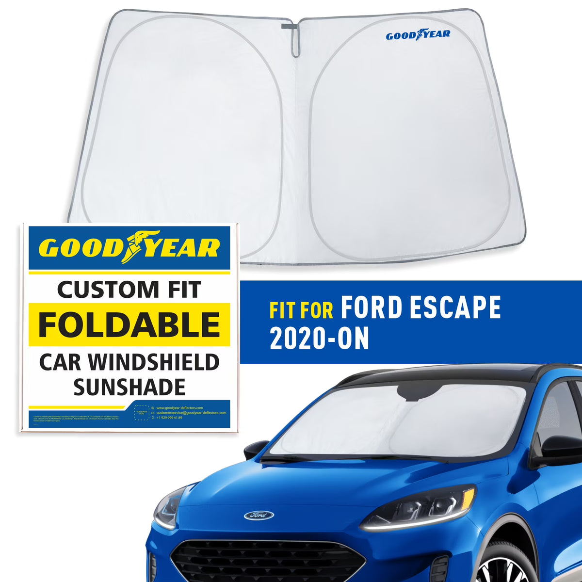 Foldable Windshield Sun Shade for Ford Escape 2020-2023 C8693
