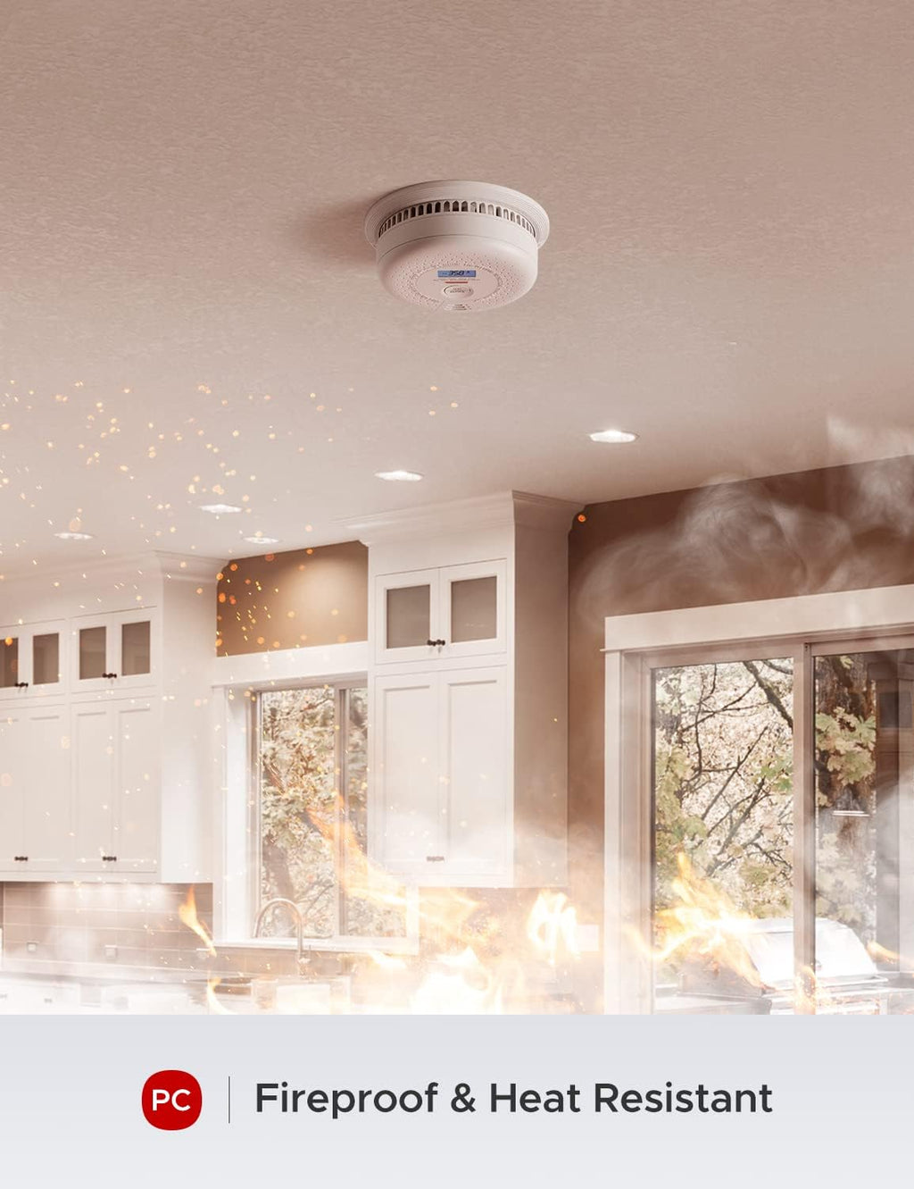 10-Year Battery Dual Sensor Smoke and Carbon Monoxide Alarm, 5-Pack M29250