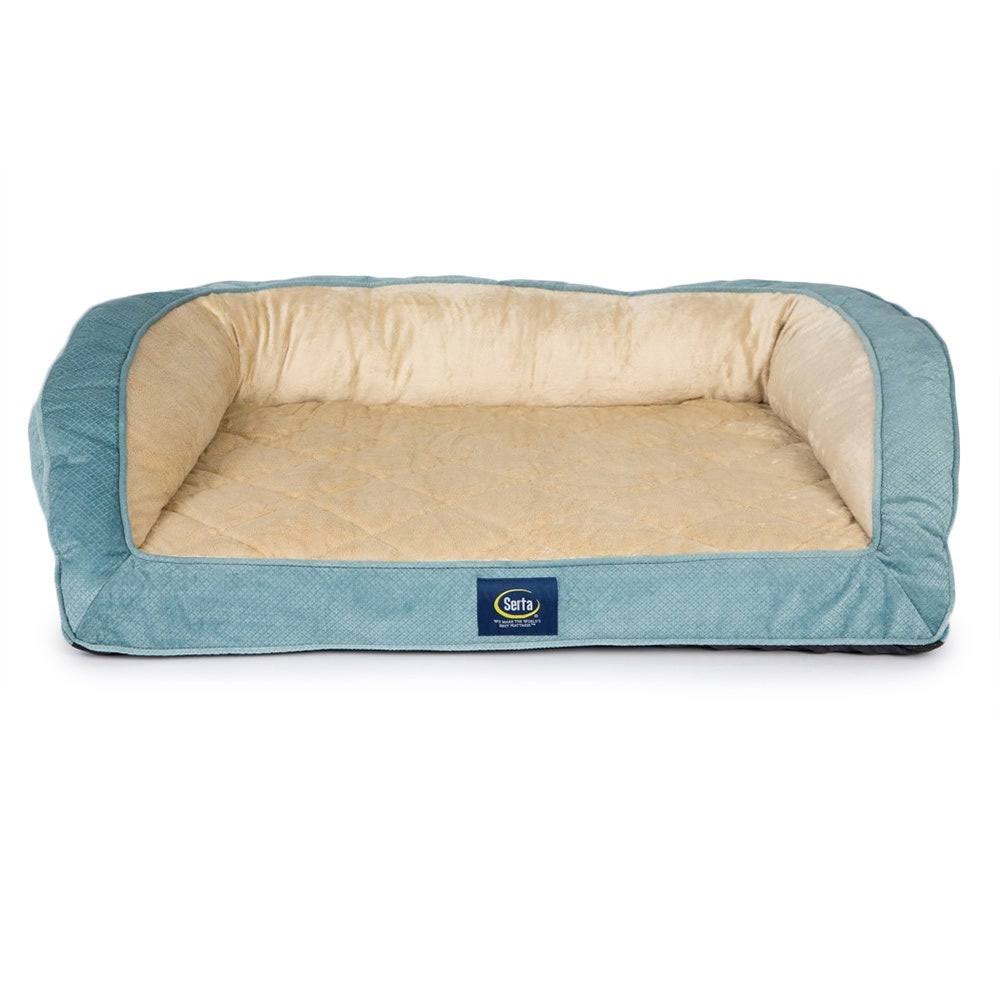 Blue Quilted Couch Pet Bed L13341