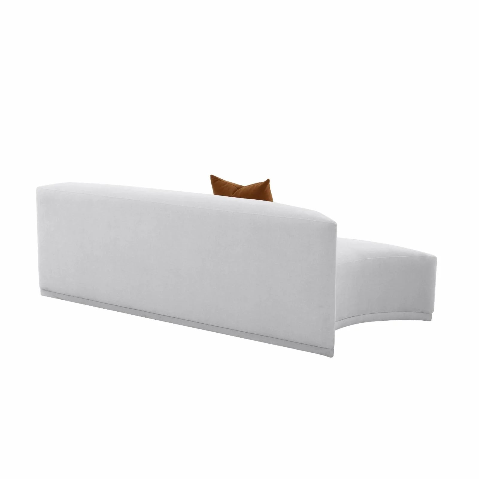 Grey Velvet Modular Armless Loveseat Y88620