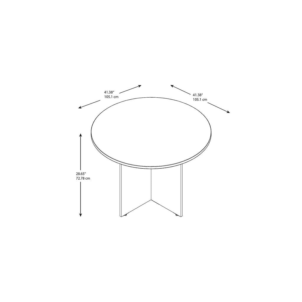 42W Round Conference Table with Wood Base W921