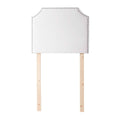 White Plush College Headboard with Legs M613