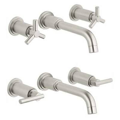 Brushed Nickel Wall Mount Vessel Faucet Trim P327896