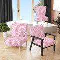 Pink Damask Upholstered Accent Chair and Arm Chair M86626