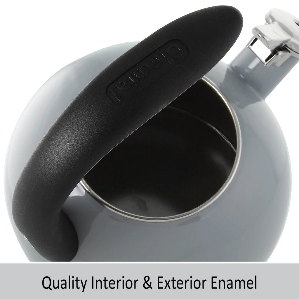 Fog Gray Enamel-On-Steel Teakettle M51464