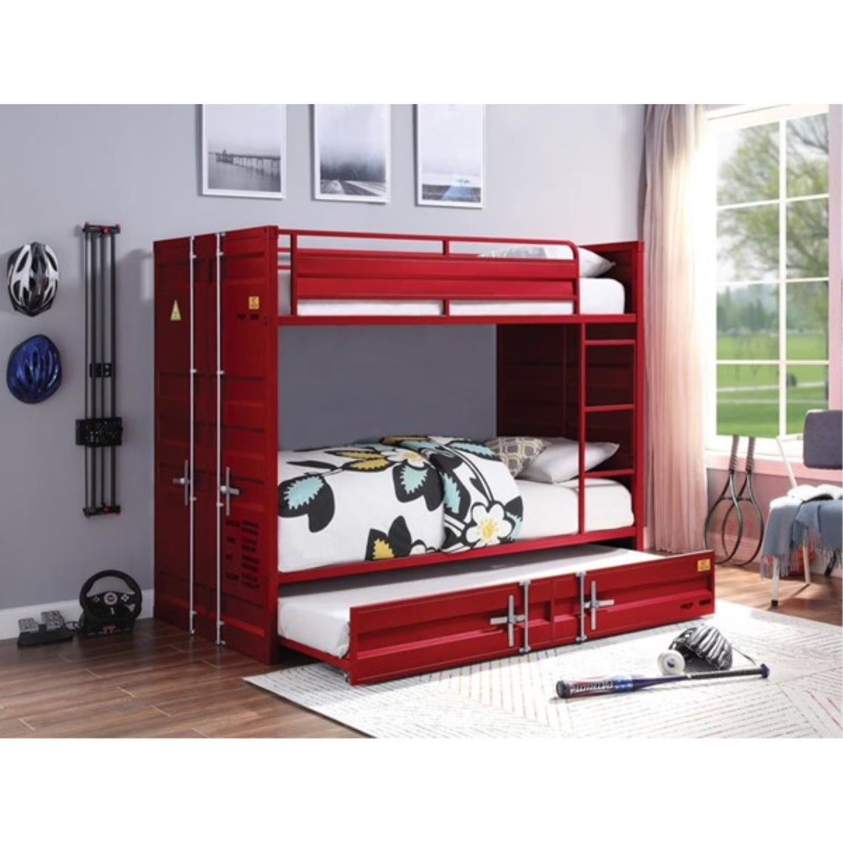 Twin Red Trundle L372