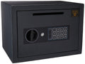 Black Digital Safe Compact Steel Money Security Box with Keypad X179758